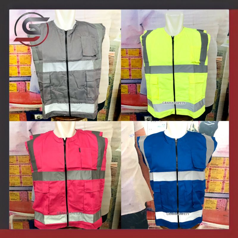 Rompi Safety American Drill - Rompi Safety Proyek - Rompi Safety Proyek Murah