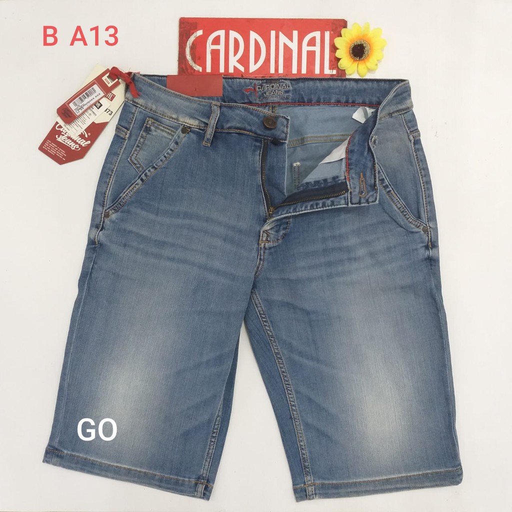 gof 42-R CARDINAL JEANS Celana Pria Celana Pendek Bermuda Casual Sobek Slimfit Reguler Fit Reguler