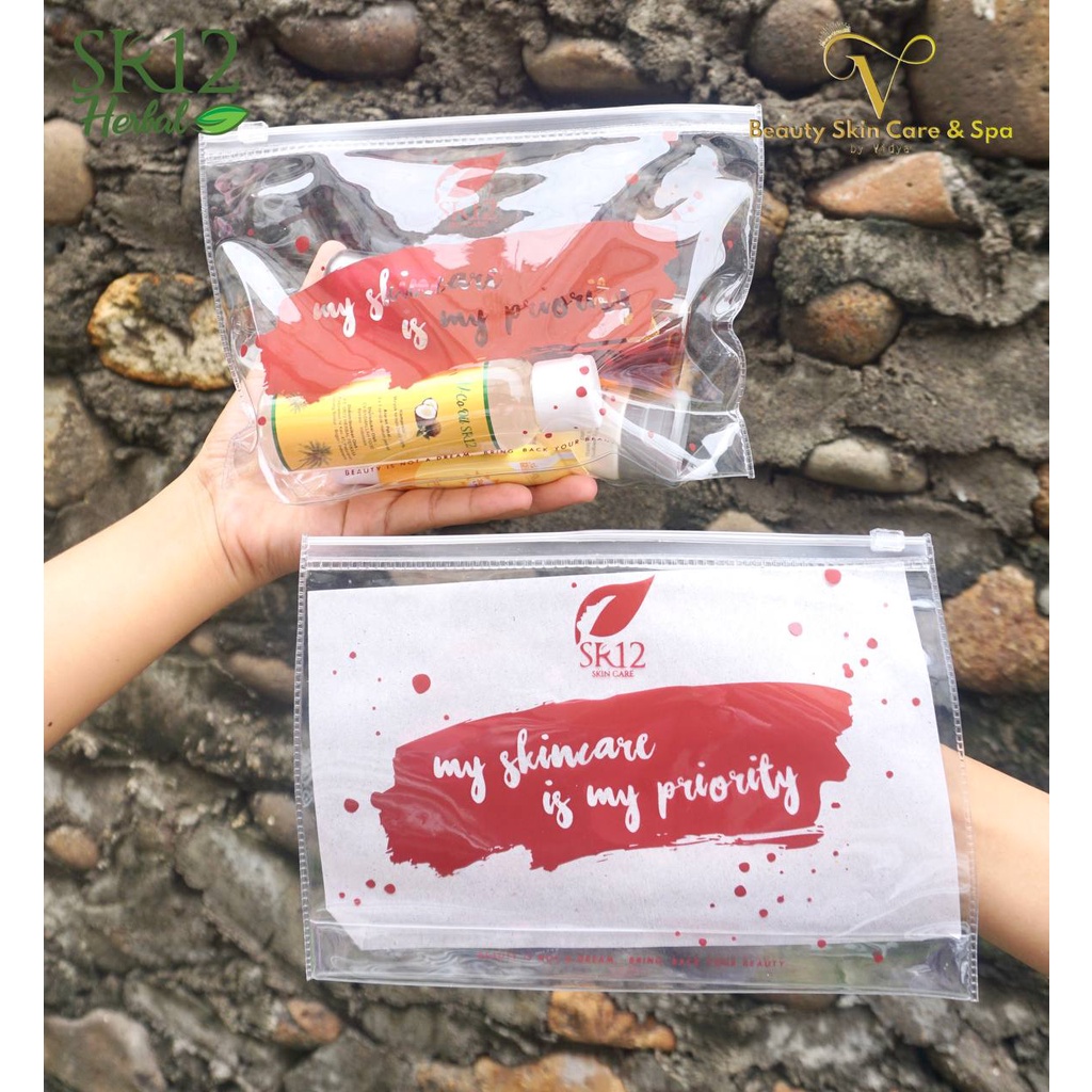 POUCH BENING SR12 SKINCARE/ POUCH KOSMETIK/ POUCH SKINCARE/ POUCH MULTIFUNGSI/ POUCH MAKE UP