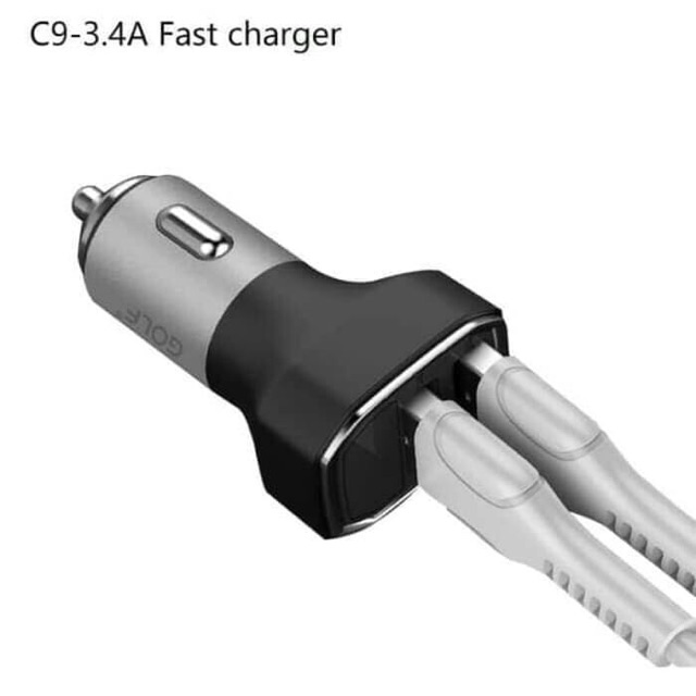 Car Charger Quick Golf With LED  Charger Mobil CHARGER MOBIL GOLF