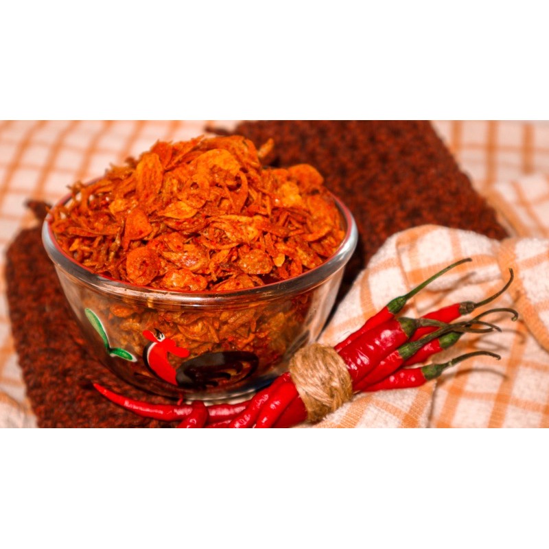 

Brambang Goreng Kalarie 70gr (tanpa campuran tepung) | Spicy