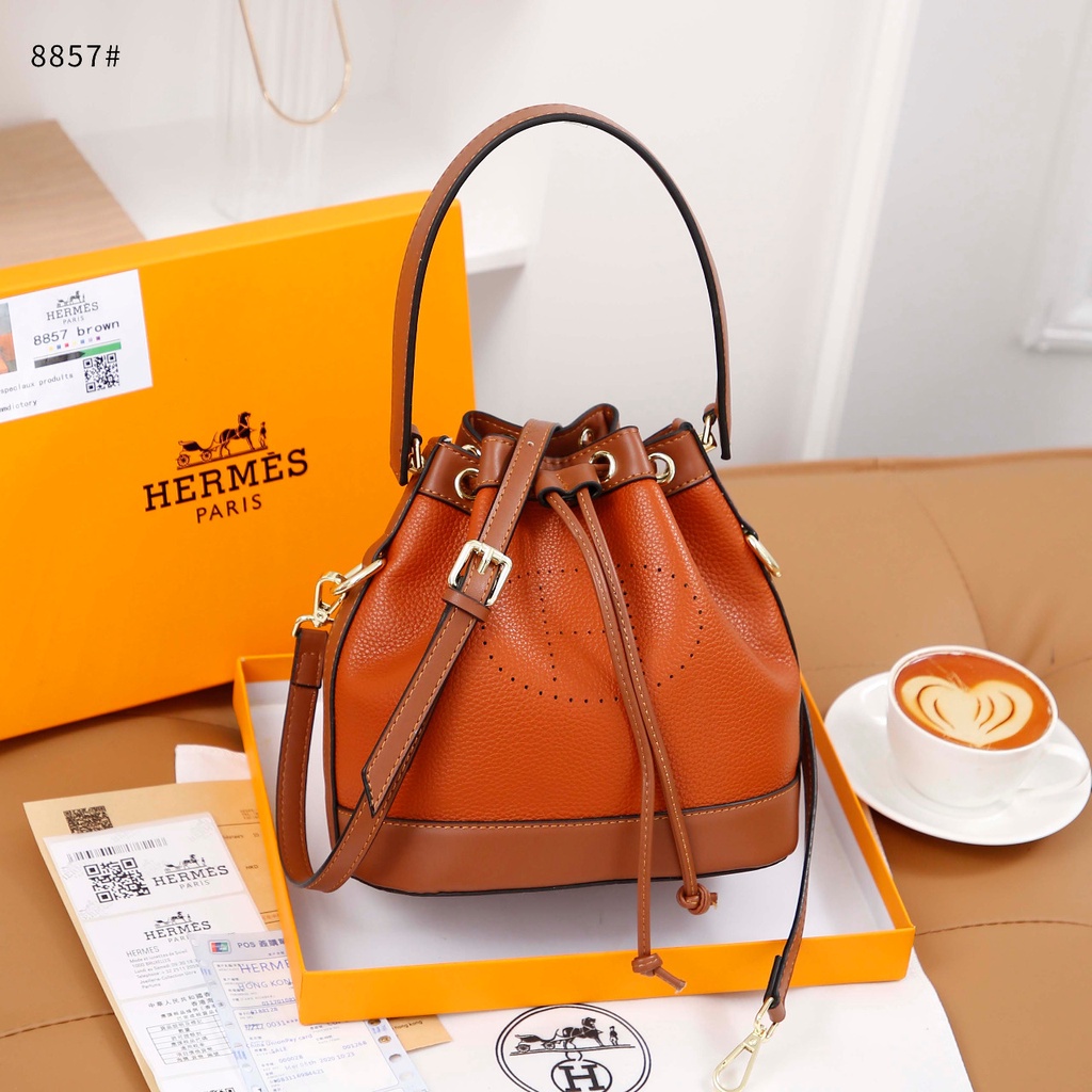 H Bucket Bag in Togo Leather #8857