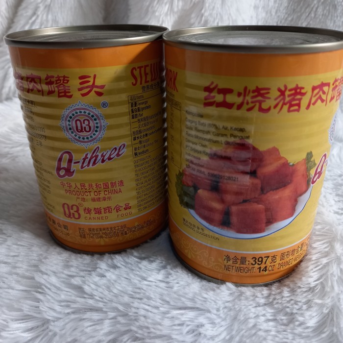 

⭐⭐⭐⭐⭐PUAS makanan kaleng - Q3 Stewed Pork Ang Sio Bak 397gr ( Non Halal )
