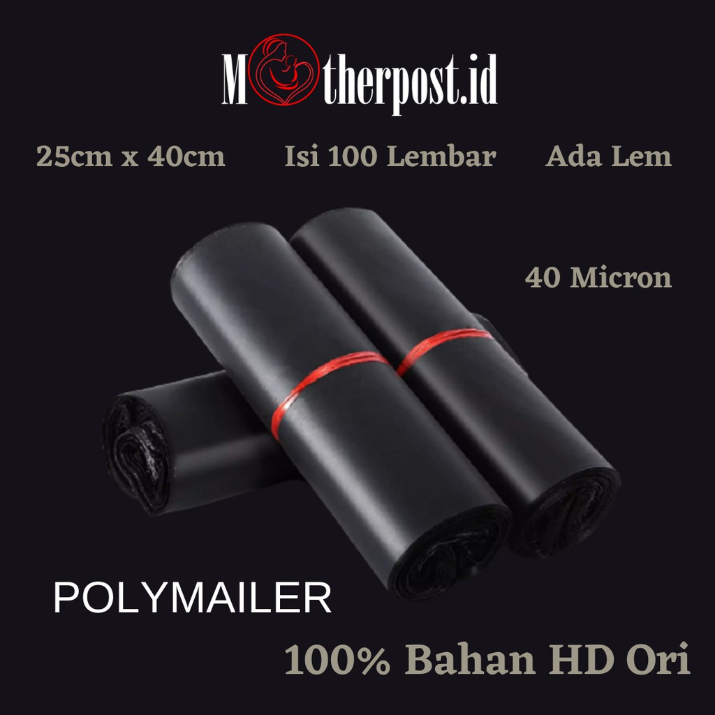 

MOTHERPOST PLASTIK POLYMAILER HD HITAM ±100PCS 25X40CM PLASTIK POLYMAILER DOVE HITAM