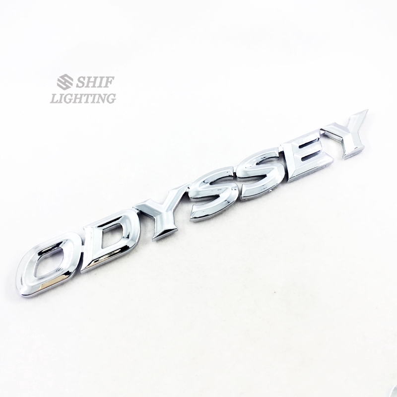 1 x ABS Chrome ODYSSEY Letter Logo Car Auto Rear Trunk Emblem Badge Sticker Decal For HONDA ODYSSEY