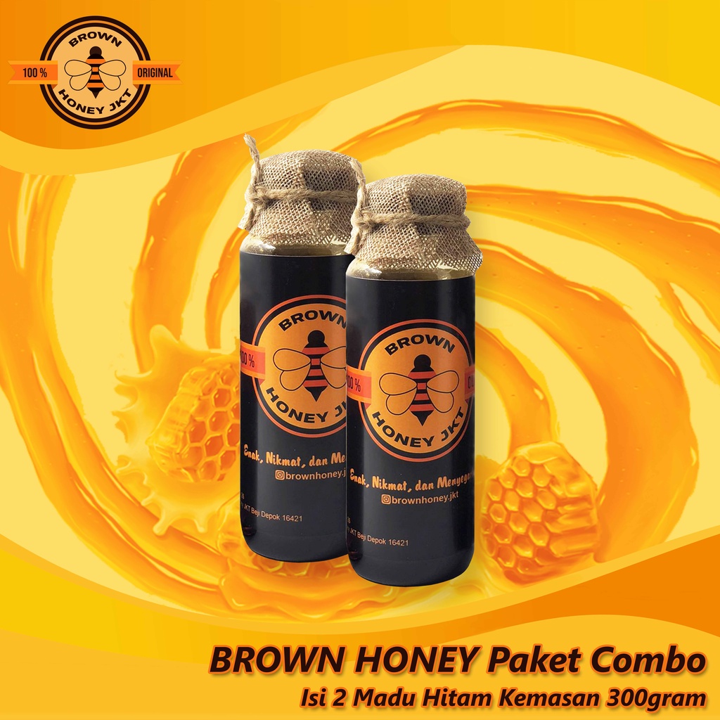 

Brown Honey Paket Combo 300gram Madu Hitam Asli 100% ORIGINAL