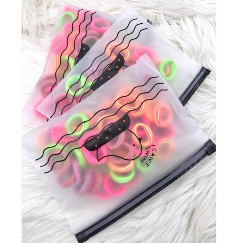Ikat Rambut Korea warna-warni/1 pouch isi 50 pcs