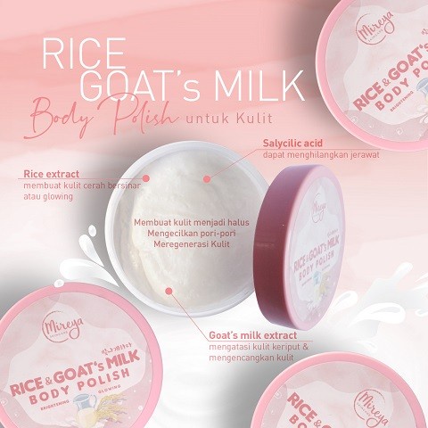 Mireya Sakura &amp; Pearl rice goat milk matcha yam bean Body Polishc