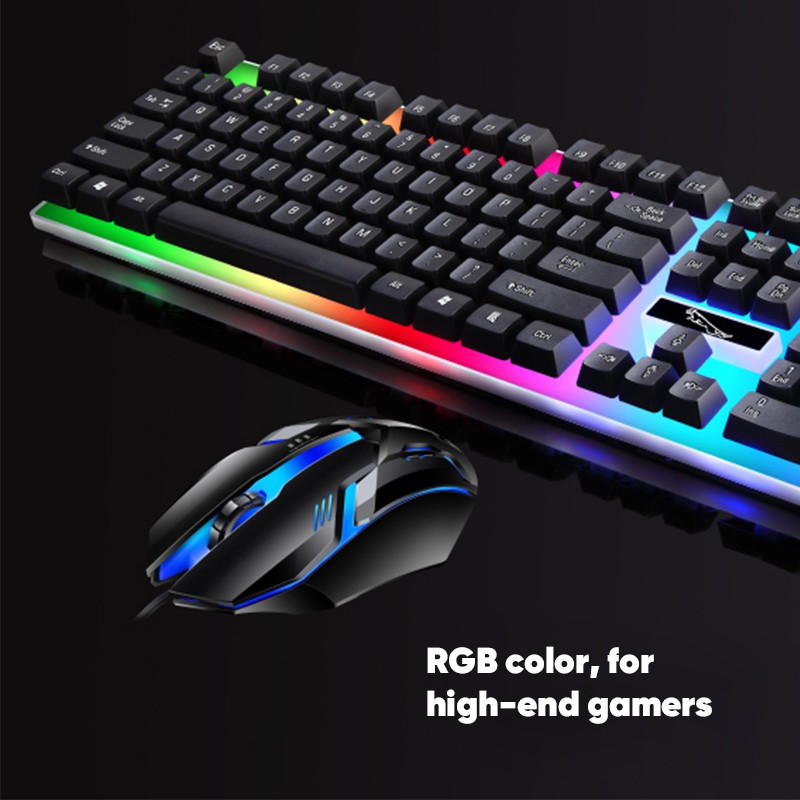 Smartfish Keyboard Mouse Gaming Set dengan RGB Light wire Keyboard