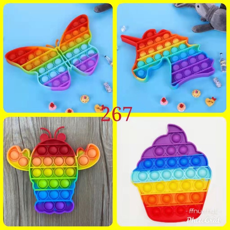 FIDGET POP IT WARNA MAINAN ANAK RAINBOW mainan anak perempuan cewek koleksi mainan viral