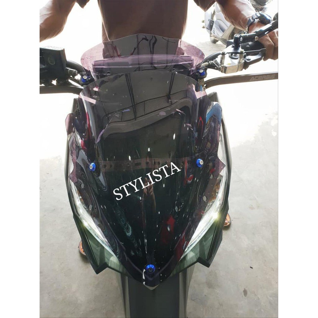 Windshield Visor Vario 150 Plus BREKET LED Model NINJA 300 Jenong Smoke Modif SVD274 Shopee Indonesia