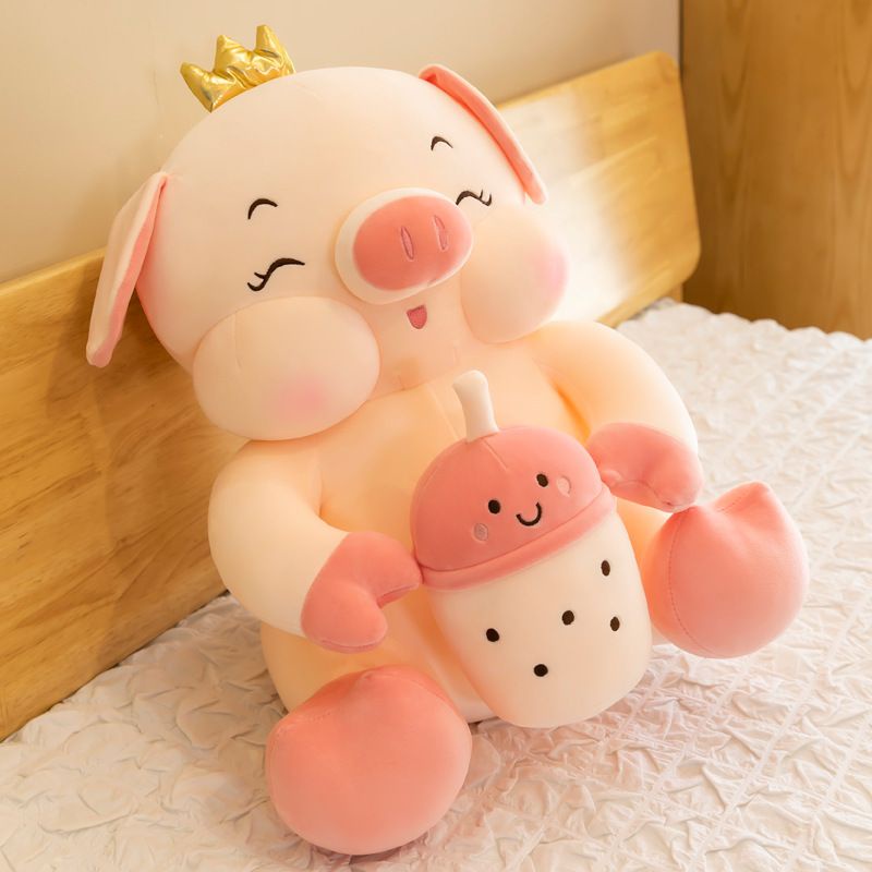 Boneka Babi Milk 45cm Guling Babi Bantal Babi Boneka Babi Boba Boneka Babi Sunflower Boneka Babi Mat