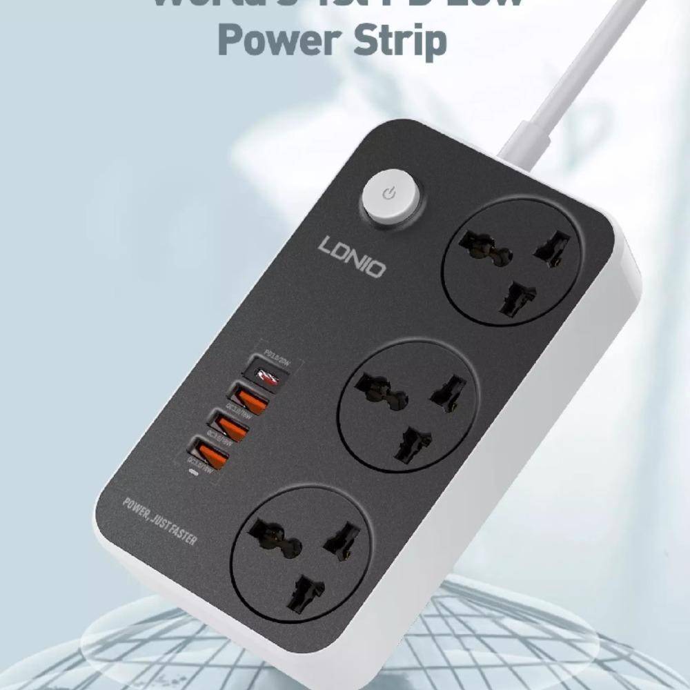 STOP KONTAK LDNIO FAST CHARGING CHARGER 6 PORT USB FAST CHARGING COLOKAN LISTRIK SMART TRAVEL JS139