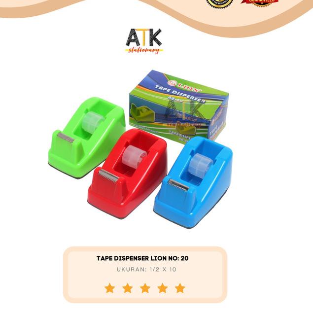 

✥ Tape Dispenser No: 20 Lion/ Tempat Isolasi kecil atk ❄