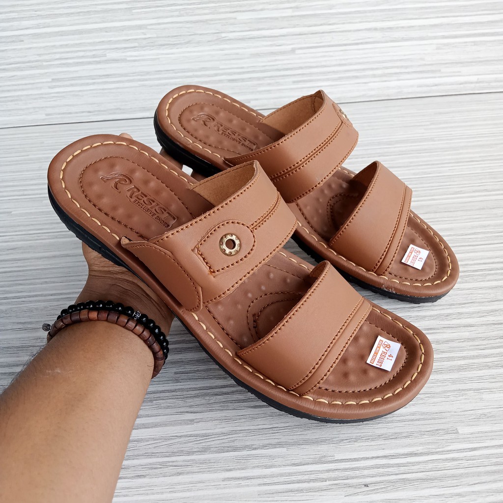 sandal kulit pria resist original sandal distro laki laki sepatu sendal pria wanita casual sendal pria fashions model terbaru sendal pria model terbaru untuk lebaran sandal outdoor sendal kulit tali dua pria terlaris