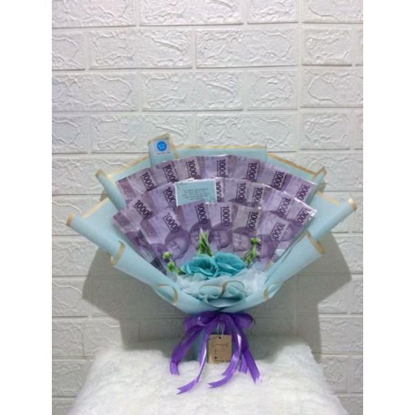 Buket Uang 20 lembar/Buket Uang Asli/Money Bouquet/Hadiah Wisuda