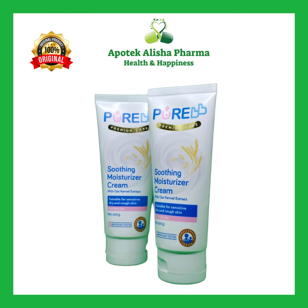 PURE BABY SOOTHING MOISTURIZER CREAM 100 GR - Krim Pelembab Bayi/Balita Pure Baby Scooting/Pure Bebi Scoting/Pure Bebi Suting Krem