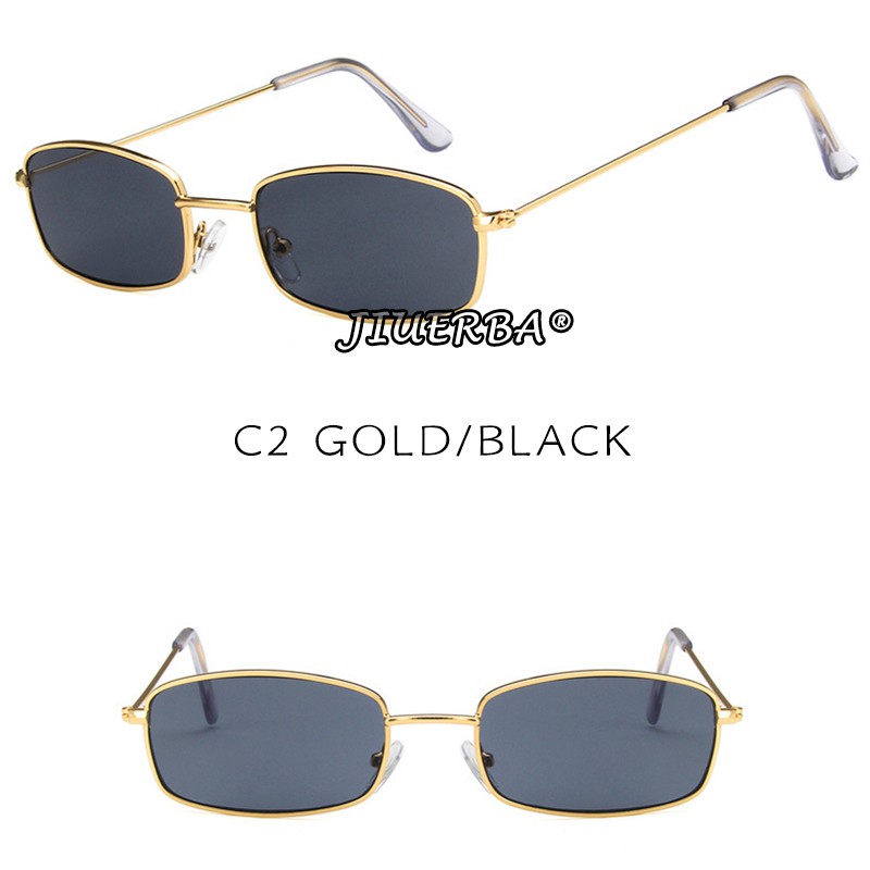 (YUZHU) INS Fashion Korean Design Retro Gaya Kacamata Hitam Candy Color Besi Frame Sunglasses