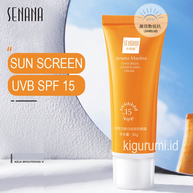 SENANA Sun Screen Sun Block Wajah Ringan SPF 15 PA+ BQ049