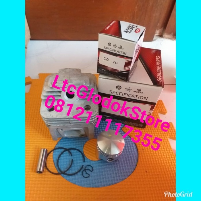 Cylinder Dan piston Assy Tasco Cg430 Mesin Potong Rumput Blok Seher