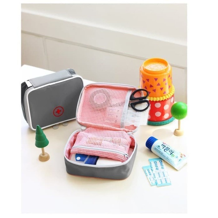 Unik Tas obat mini p3k pouch tempat obat salep travel organizer mini