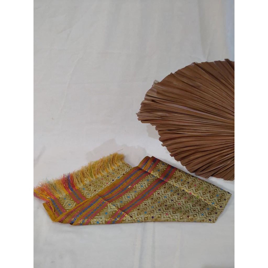 Selendang Songket Mesin Palembang Warna Gold-3