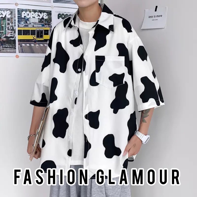 KEMEJA IMPORT PRIA WANITA KOREA AMERIKA BTS COW BRITISH VINTAGE ORIGINAL HN35