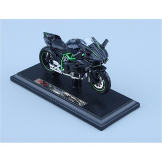  Miniatur  Diecast Motor Kawasaki Ninja h2r Warna  Hitam  