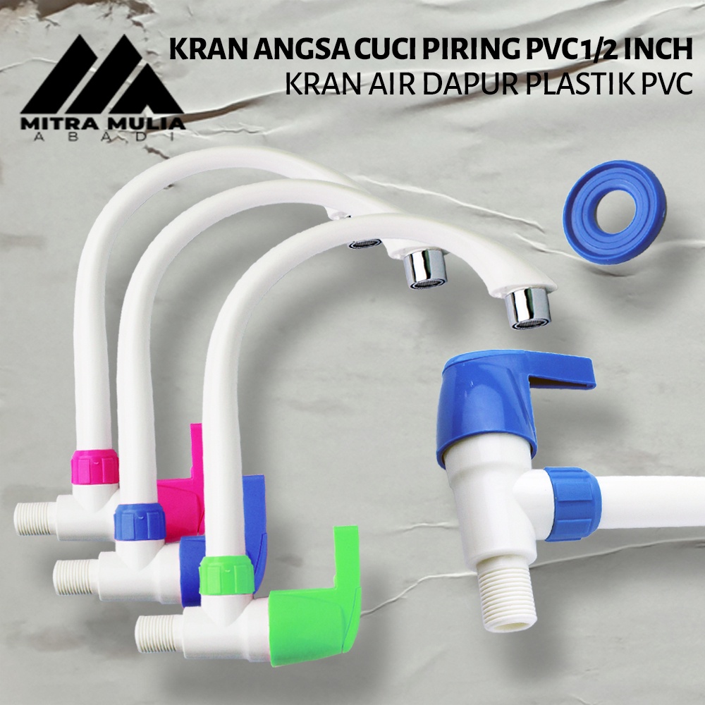 Kran Air Dapur 1/2 Pvc l Cuci Piring l Keran Angsa Plastik PVC