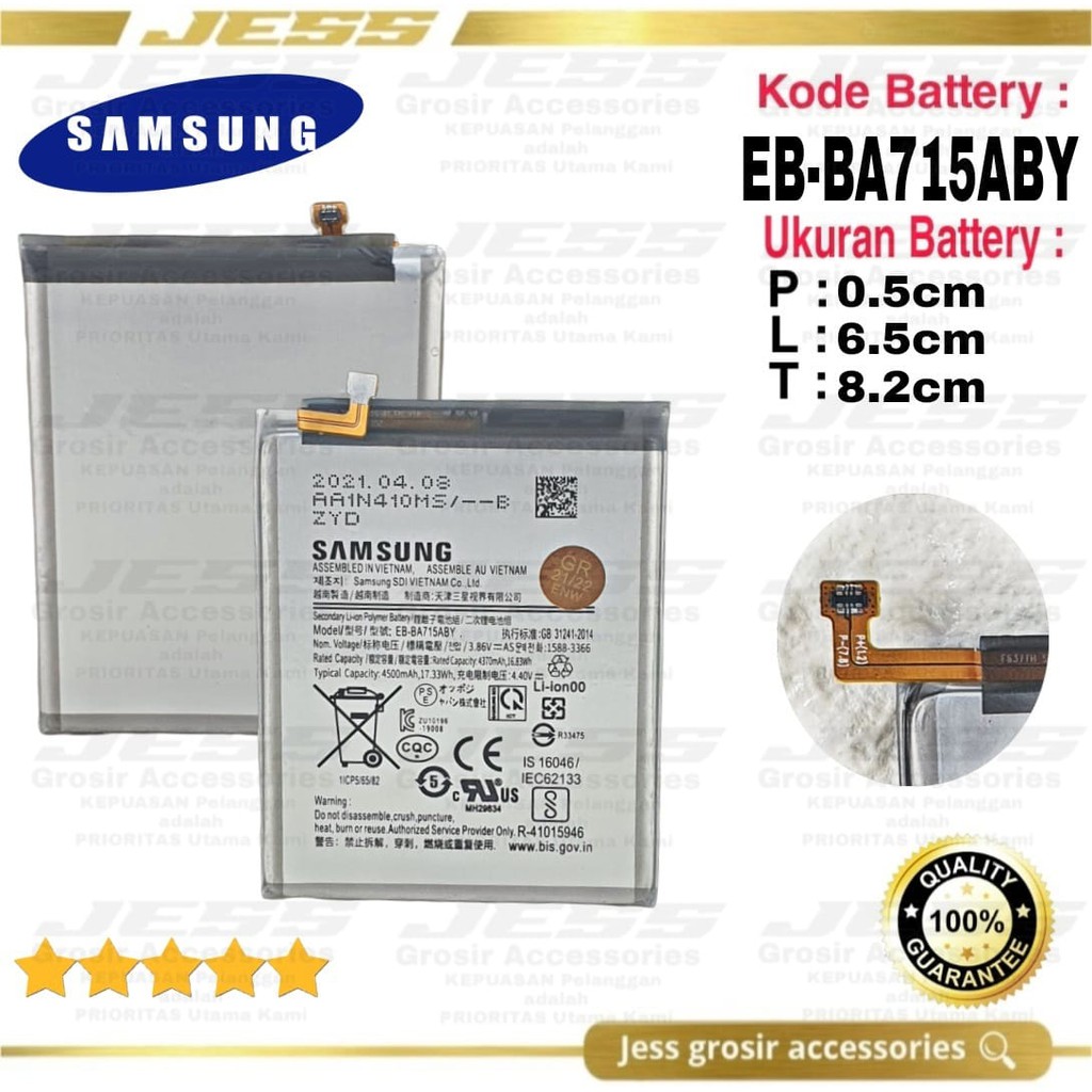 Baterai Battery Original Samsung Galaxy A71 / A715 / SM-A715F / A716 Kode Batre EB-BA715ABY