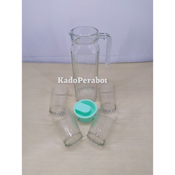 teko set kimglass 5pcs - teko kaca satu set - teko kimglass satu set