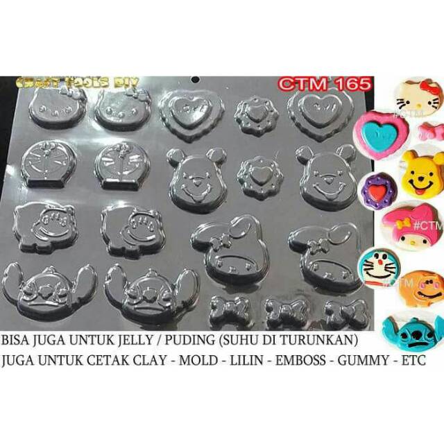 Cetakan Mika Coklat CTM 165 Hello Kitty Dll