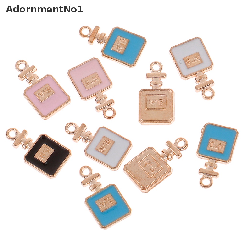 (AdornmentNo1) 10pcs Liontin Botol Parfum Metal Alloy 16.5x8.5mm Untuk Membuat Perhiasan DIY