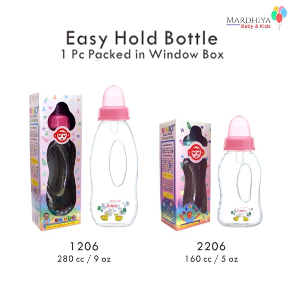 Dot Botol Susu Asi Bayi Ninio Easy Hold 160 ml dan 280 ml