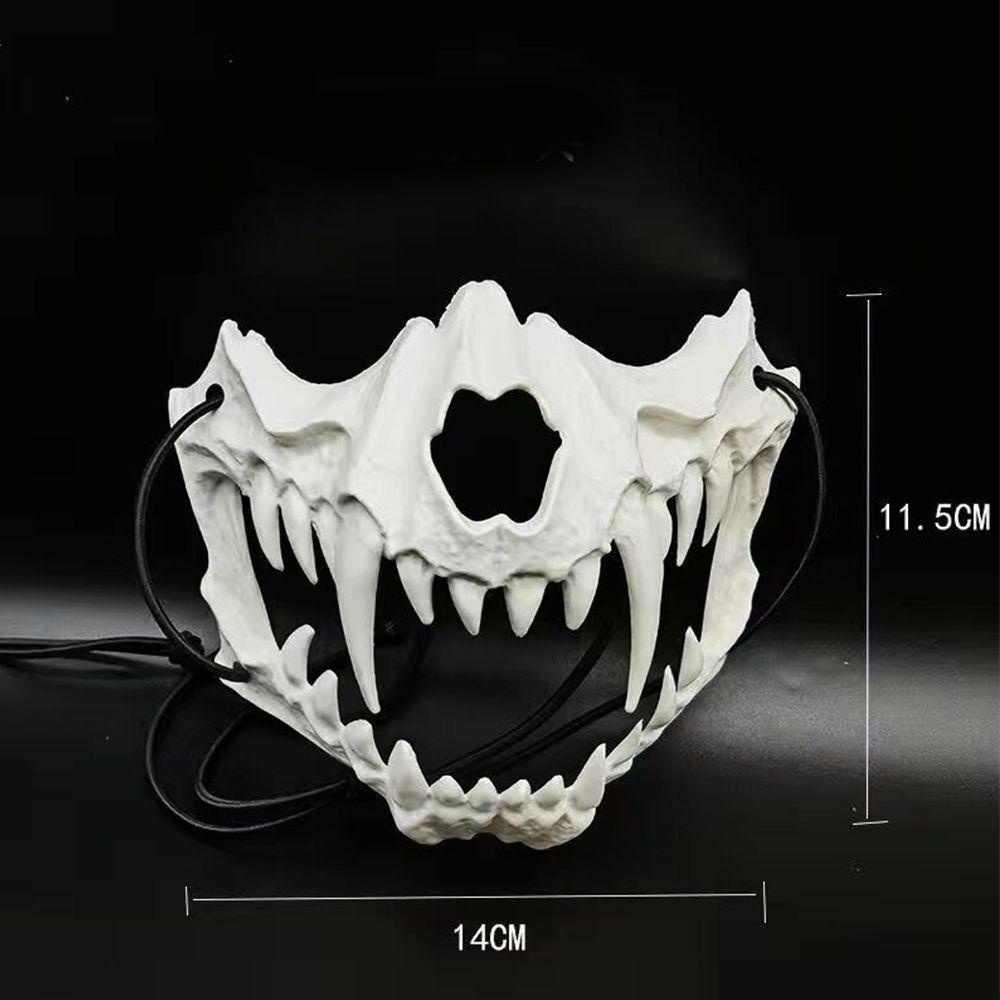 R-flower 2PCs Halloween Demon protectionHorror Face Headwear Topeng Tengkorak Manusia Serigala