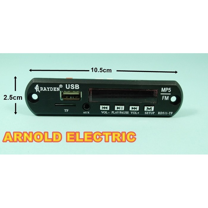 Dijual Modul kit 12V Mp5 Video Player Mp3 FM Radio Raiden Limited