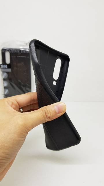 Auto Focus Huawei P30 6.1 inchi Leather Soft Case Huawei P30 Auto Fokus Huawei P30 Motif Kulit Jeruk