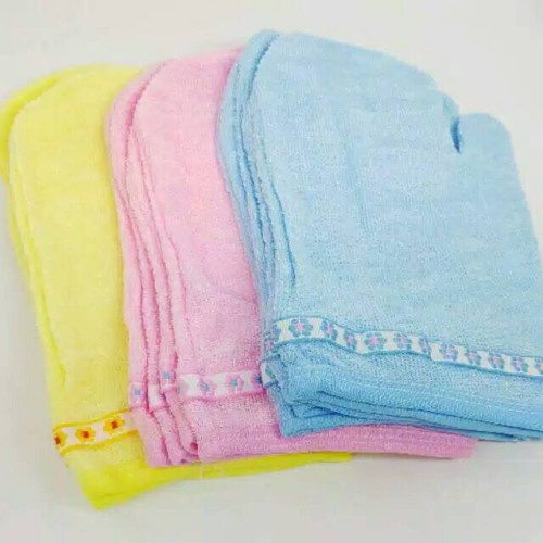 1Pcs Little Palmerhaus Bam &amp; Boo Wash Mitt / Baby  Waslap Handuk Cotton Bayi