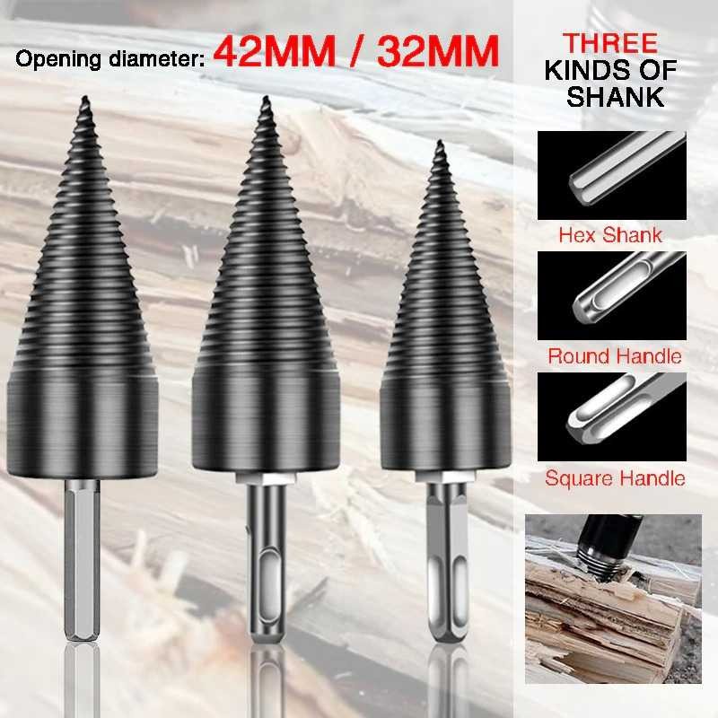 Mata Bor Kayu 3 Handel Drill Bit Split Wood Cone-Drilling Square