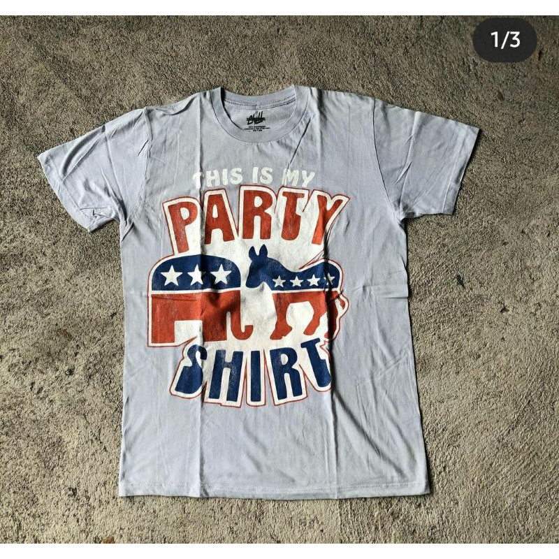 KAOS VINTAGE SECOND MY PARTY SHIRT KAOS UNISEX BAJU ATASAN PAKAIAN PRIA