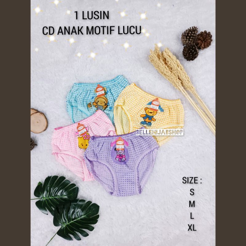 CELANA DALAM ANAK CEWEK LUSINAN/ CD ANAK LUSINAN POLKADOT