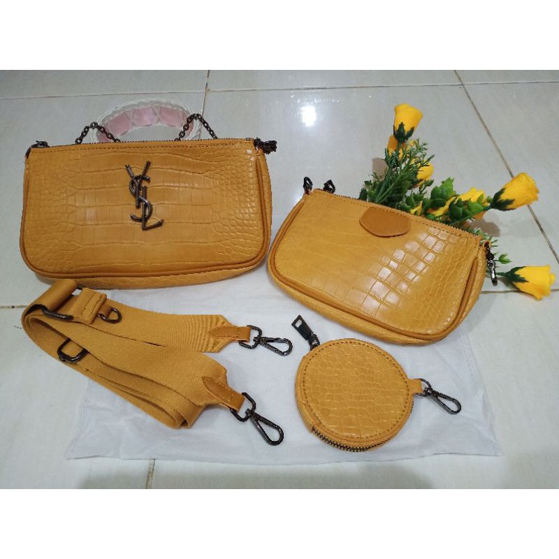 TAS YSL CROCO BERANAK IMPORT/TAS YSL IMPORT