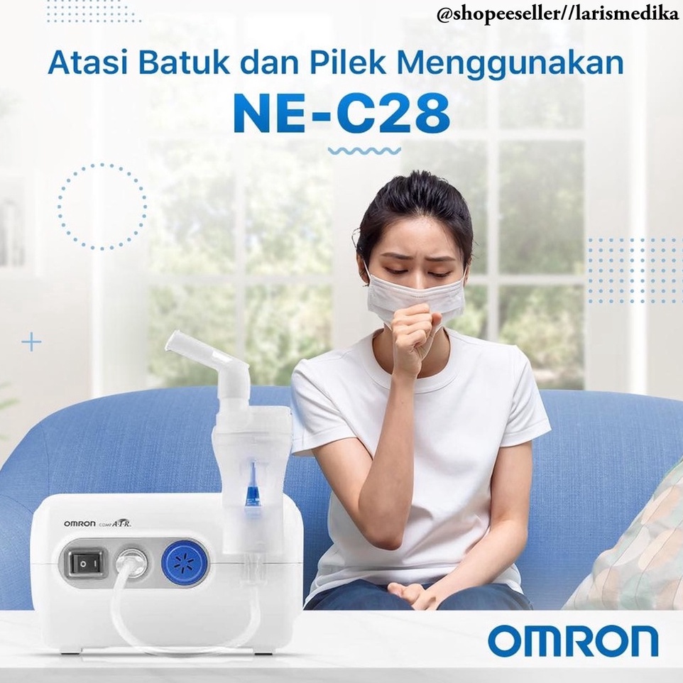 NEBULIZER OMRON NE-C28 ORIGINAL / NEBULIZER OMRON NE C25 ALAT UAP ASMA NEBULIZER / ALAT NEBUL OMRON Omron NE-C28 Compressor Nebulizer Alat Uap Terapi Pernafasan Asma NEC28 NE C28 C 28