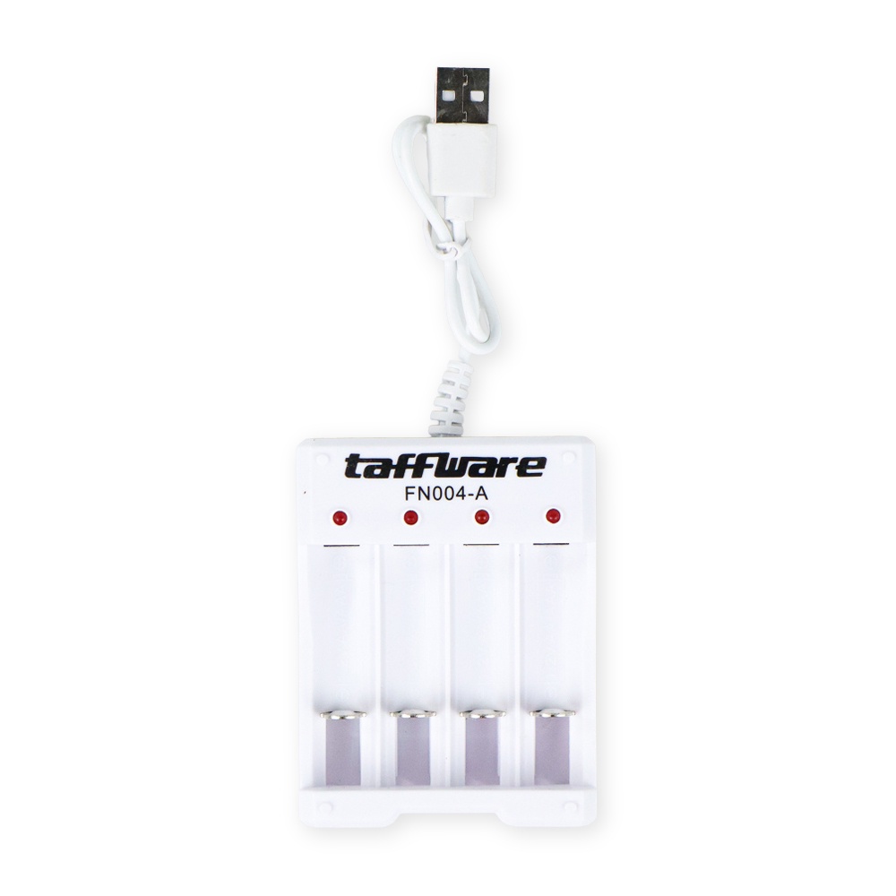 Charger Cas Baterai USB Plug 4 Slot for AA/AAA - Putih