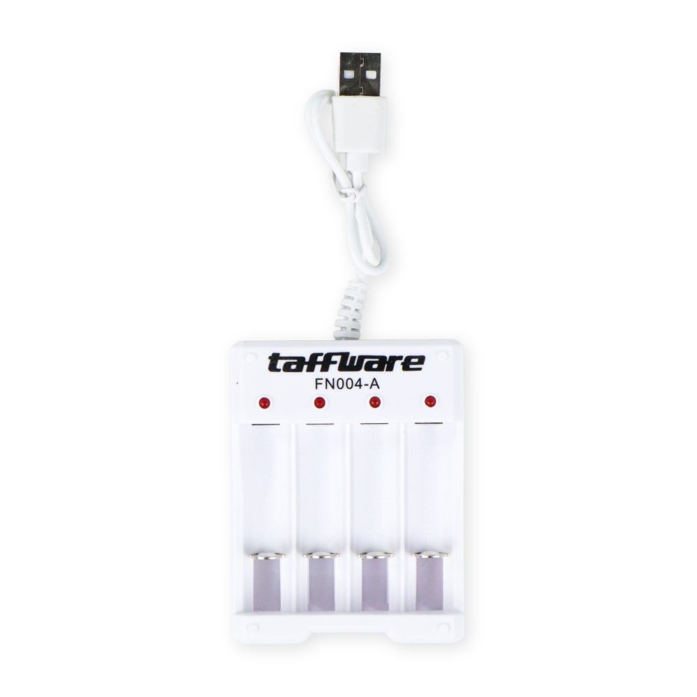 Charger Cas Baterai USB Plug 4 Slot for AA/AAA - Putih