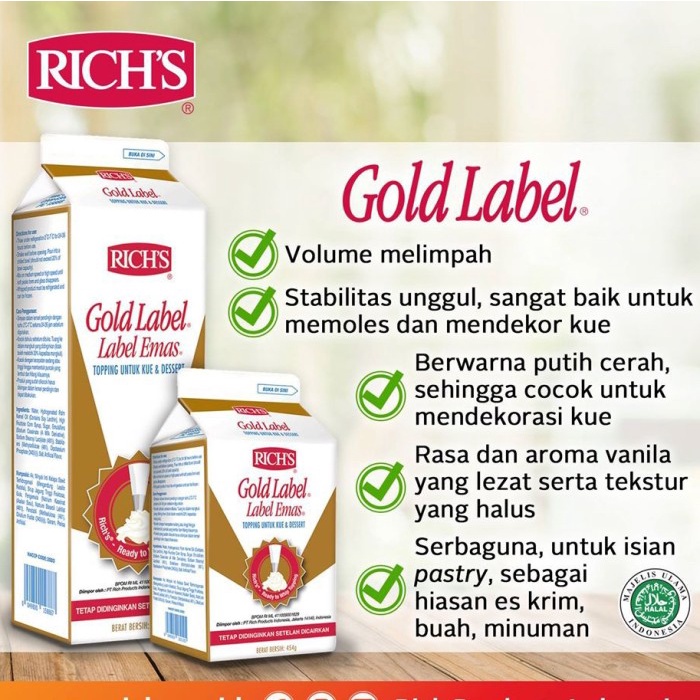 

Ee510 Whipped Cream Richs / Gold Label Emas Richs 907 Gr / Gold Label Cream 6Ggddv