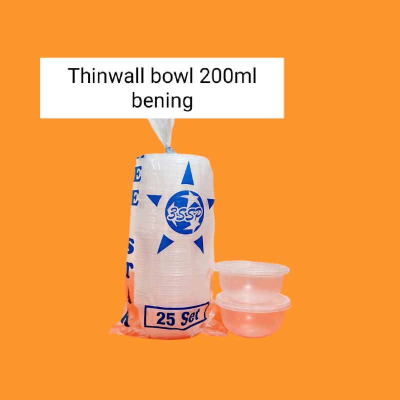 Thinwall 200ml bening bowl cup salad