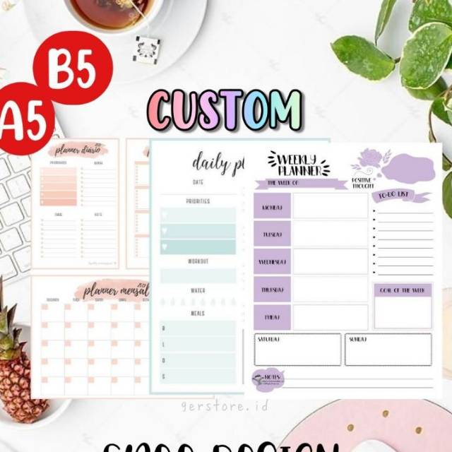 

Daily planner loose leaf A5,B5 CUSTOM TAHAN AIR