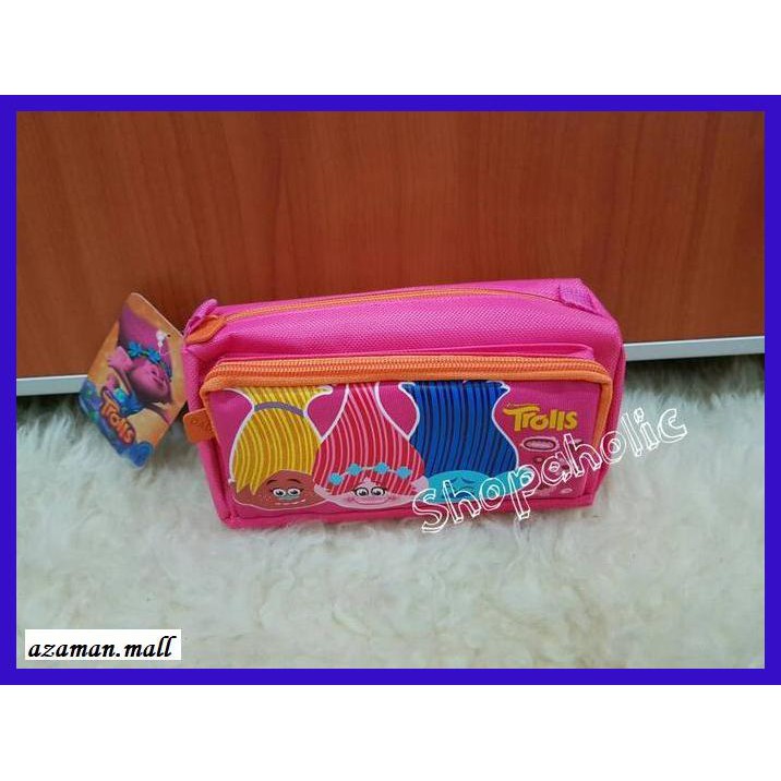 

TEPMODANAK- TEMPAT PENSIL PENCIL CASE TROLLS ORIGINAL 2 ZIPPER RES -ORIGINALLLLL.