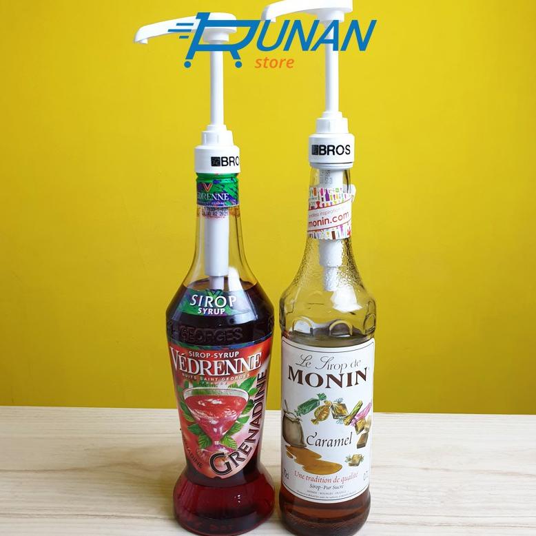 Pompa Botol Syrup Monin Drat Putih - Syrup Pump White - Monin Thread Syrup Pump
